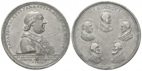 ROMa
Pio VI (Giannangelo Braschi), 1775-1799.
Medaglia 1782 opus Johann Leonhard Oexlein
Stagno, gr. 28,55 mm 45
Dr. PAPA PIVS SEXTVS FAMA SVPER A...