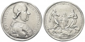 ROMA
Pio VI (Giannangelo Braschi), 1775-1799.
Medaglia 1784 a. X.
Ag, gr. 23,95 mm 41,3
Dr. PIVS SEXTVS - PONT MAX A X. Busto a d. con zucchetto, ...