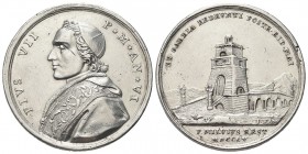 ROMA
Pio VII (Barnaba Chiaramonti), 1800-1823.
Medaglia 1805 a. VI opus G. Hamerani.
Ag, gr. 25,81 mm 39,2
Dr. PIVS VII - P M AN VI. Busto a s., c...