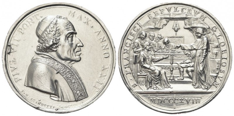 ROMA
Pio VII (Barnaba Chiaramonti), 1800-1823.
Medaglia 1817 a. XXIII opus T. ...