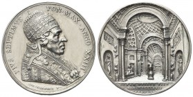 ROMA
Pio VII (Barnaba Chiaramonti), 1800-1823.
Medaglia 1822 a. XXIII opus G. Cerbara.
Ag, gr. 33,30 mm 41,3
Dr. PIVS SEPTIMVS - PONT MAX ANNO XXI...