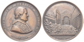 ROMA
Pio IX (Giovanni Maria Mastai Ferretti), 1846-1878.
Medaglia straordinaria 1858 opus G. Cerbara e G. Girometti.
Æ, gr. 63,44 mm 50,8
Dr. PIVS...