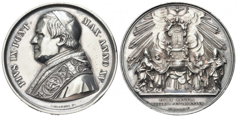 ROMA
Pio IX (Giovanni Maria Mastai Ferretti), 1846-1878.
Medaglia 1860 a. XV o...