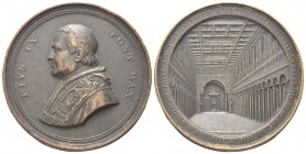 ROMA
Pio IX (Giovanni Maria Mastai Ferretti), 1846-1878.
Medaglia di grande modulo 1861 opus G. Bianchi.
Æ, gr. 236,56 mm 80,7
Dr. PIVS IX - PONT ...