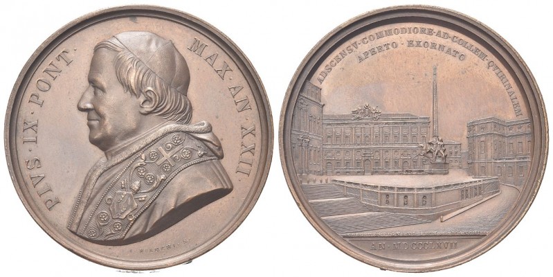 ROMA
Pio IX (Giovanni Maria Mastai Ferretti), 1846-1878.
Medaglia 1867 a. XXII...