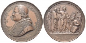 ROMA
Pio IX (Giovanni Maria Mastai Ferretti), 1846-1878.
Medaglia 1869 opus G. e F. Bianchi.
Æ, gr. 175,54 mm 74,4
Dr. PIVS IX PONT MAX - SACRI PR...