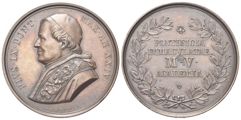 ROMA
Pio IX (Giovanni Maria Mastai Ferretti), 1846-1878.
Medaglia 1870 a. XXIV...