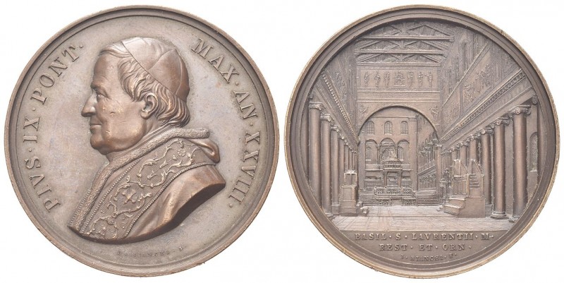 ROMA
Pio IX (Giovanni Maria Mastai Ferretti), 1846-1878.
Medaglia 1873 a. XXVI...