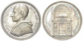 ROMA
Leone XIII (Vincenzo Gioacchino Luigi Pecci), 1878-1903.
Medaglia 1901 a. XXIV opus F. Bianchi.
Ag, gr. 34,44 mm 43,8
Dr. LEO XIII PONT MAX A...