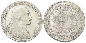NAPOLI
Ferdinando IV (I) di Borbone, 1759-1816.
Ducato da 100 Grana 1784.
Ag, gr. 22,44
Dr. FERDINAN IV D G SICILIAR ET HIE REX. Busto corazzato a...