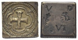 SPAGNA
Filippo III di Spagna, Duca di Milano, Re di Napoli e di Sicilia, 1598-1621.
Peso trapezoidale del 2 Escudos di Filippo III.
Æ, gr. 6,20 mm ...