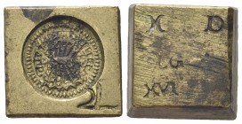 SPAGNA
Ferdinando V e Isabella, 1476-1516. 
Peso monetale del 4 Reales di Spagna.
Æ, gr. 13,31 mm 17,2x16,5
Dr. Fasci di frecce entro cerchio line...