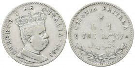 COLONIA ERITREA
Umberto I, 1890-1896.
Lira 1896 Roma.
Ag, 
Dr. Busto a d., in uniforme, con corona. 
Rv. Su due righe, L 1 e valore espresso in a...