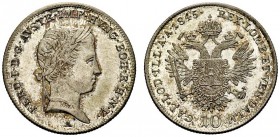 AUSTRIA
Ferdinando I, 1835-1848.
10 kreuzer 1845, A.
Ag, gr. 3,90 
KM#2202.
 FDC