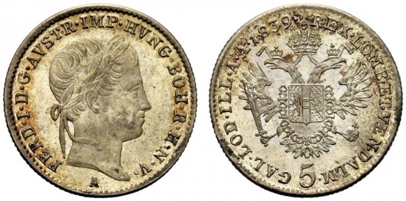 AUSTRIA
Ferdinando I, 1835-1848.
3 kreuzer 1835, A.
Mi, gr. 1,71 
KM#2190.
...