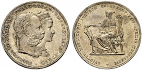 AUSTRIA
Francesco Giuseppe, 1848-1916.
2 fiorini 1879.
Ag, gr. 24,65 
KM#M5.
 q. FDC