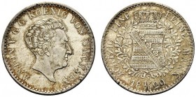 GERMANIA
Sassonia. Anton V 1827-1836
1/6 di Tallero 1829 S 
Mi, gr. 3,13 
J.56
 FDC
