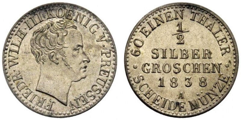 GERMANIA
Prussia. Friedrich Willhelm III, 1797-1840.
1/2 Silver Groschen 1830,...