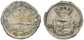 GERMANIA
Württemberg. Friedrich II, 1803-1806.
Kreuzer 1804.
Mi, gr. 0,61 mm. -
KM#478.
 q. SPL