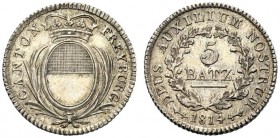 SVIZZERA
Frigurgo. 
5 Batzen 1814.
Ag, gr. 4,45 
KM#76.
 FDC