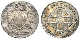SVIZZERA
Vaduz. 
5 Batzen 1828.
Ag, gr. 4,04 
KM#21.1.
 FDC