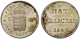 UNGHERIA
Rivoluzione Ungherese, 1848-1849.
6 Krajczar 1849.
Mi, gr. 2,28
J. 269.
 FDC