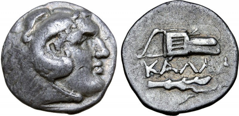 Moesia, Kallatis AR Hemidrachm. 3rd-2nd centuries BC. Head of Herakles right, we...