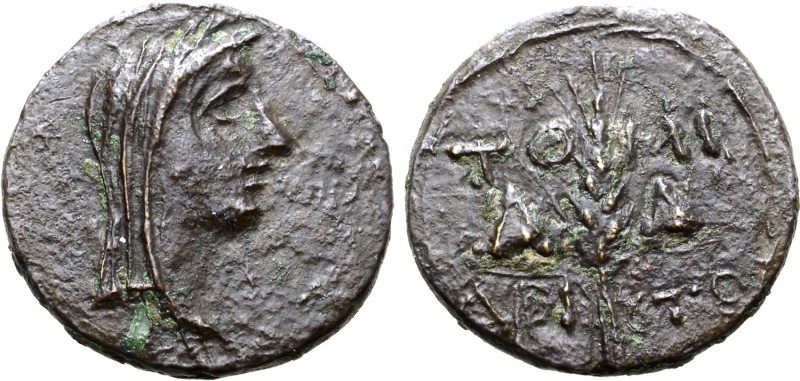 Moesia, Tomis Æ14. Pseudo-autonomous issue, Julio-Claudian period, 1st century A...