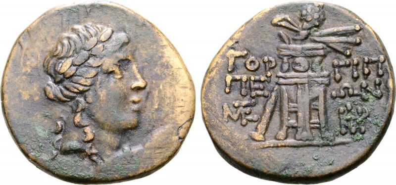 Kimmerian Bosporos, Gorgippia Æ22. Time of Mithradates VI, circa 90-79 BC. Wreat...