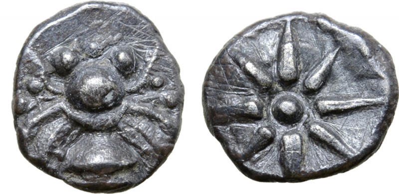 Kimmerian Bosporos, Pantikapaion AR Tetartemorion (1/4 Obol). Circa 460-450 BC. ...