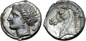 Sicily, Siculo-Punic AR Tetradrachm.