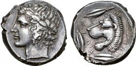 Sicily, Leontinoi AR Tetradrachm.