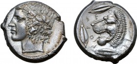 Sicily, Leontinoi AR Tetradrachm.