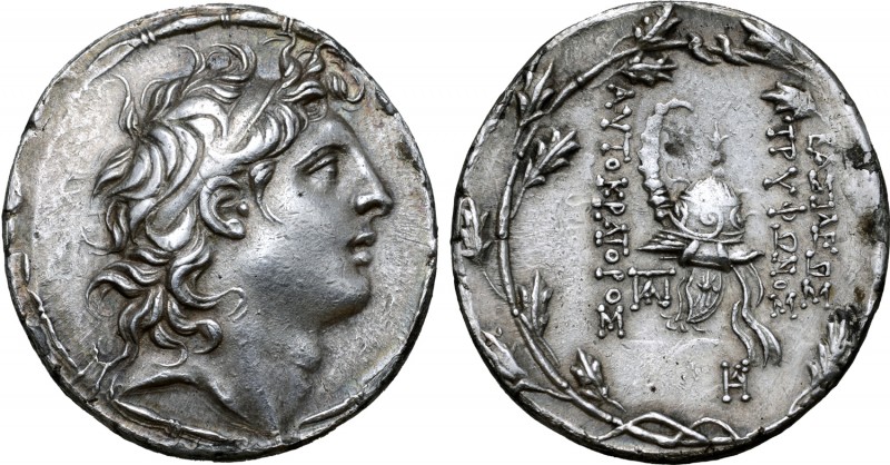 Seleukid Empire, Diodotos Tryphon AR Tetradrachm. Antioch, circa 142/1-138 BC. D...