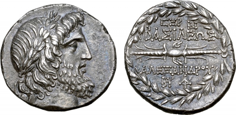 Seleukid Empire, Alexander I Balas AR Tetradrachm. Seleukia Pieria, year 166 = 1...