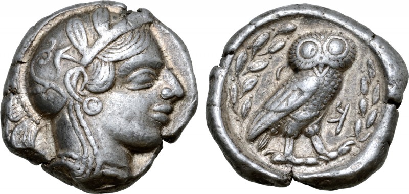 Uncertain Levantine Region (Gaza?) AR Tetradrachm. Imitating Athens, circa 450/4...