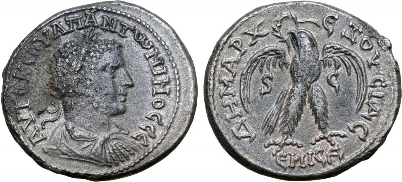 Uranius Antoninus AR Tetradrachm of Emesa, Seleucis and Pieria. AD 253-254. AVTO...