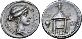 Q. Cassius Longinus AR Denarius.