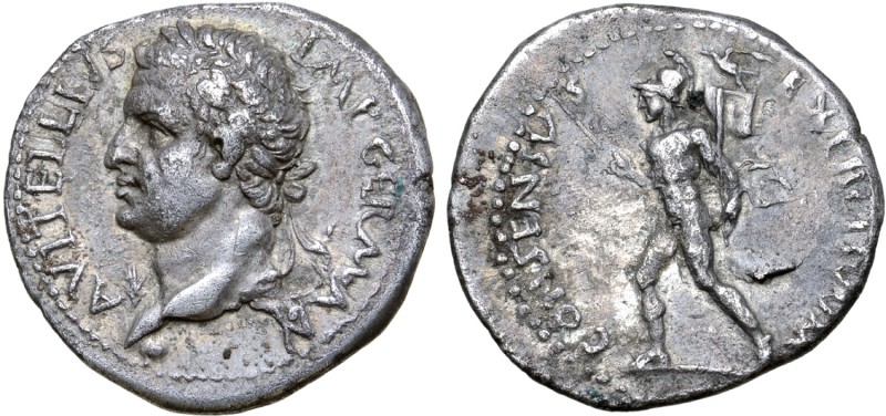 Vitellius AR Denarius. Tarraco(?), January - June AD 69. A VITELLIVS IMP GERMAN,...