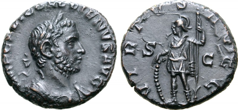 Gallienus Ӕ As. Joint reign. Rome, AD 253-254. IMP C P LIC GALLIENVS AVG, laurea...