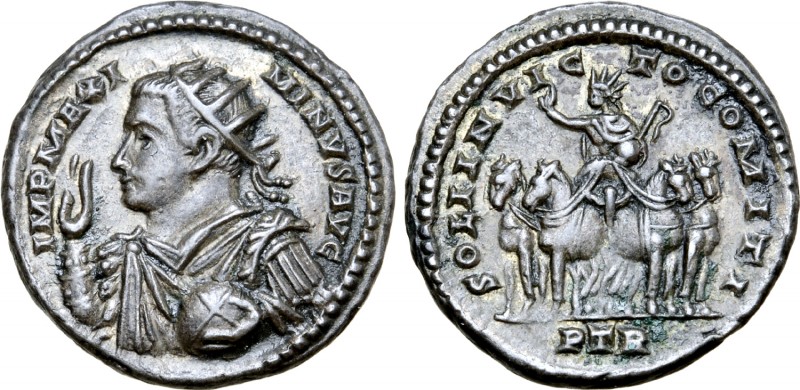 Maximinus II Daia BI Pseudo-Argenteus. Treveri, AD 312. IMP MAXIMINVS AVG, radia...