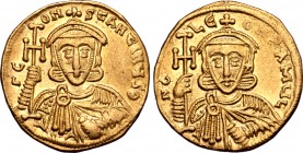 Constantine V Copronymus, with Leo IV, AV Solidus.