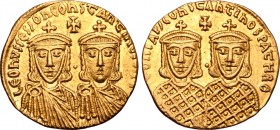 Leo IV the Khazar, with Constantine VI, Leo III, and Constantine V, AV Solidus.