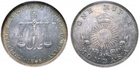 Africa, British Colonial. Imperial British East Africa Company (Mombasa) AR Proof Rupee.