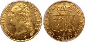 France, Louis XVI AV Louis D'or à la tête nue.