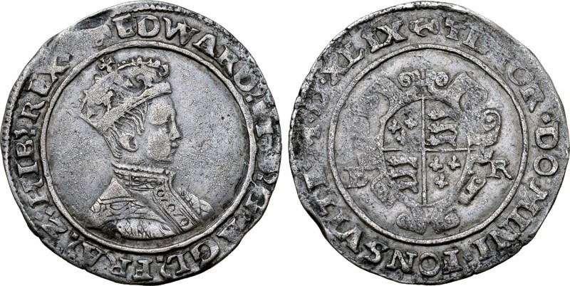 Great Britain, Edward VI (1547-1553) Base AR Shilling. Tower (London) mint, 1549...