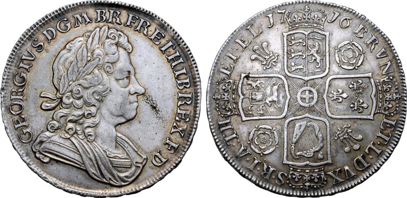 Great Britain, George I (1714-1727) AR Crown. 1716. GEORGIVS • D : G • M • BR • ...