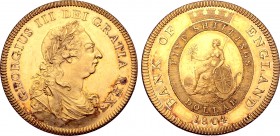 Great Britain, George III Gilt AR Proof 5 Shillings - 1 Dollar.
