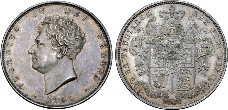 Great Britain, George IV (1830-1837) AR Proof 1/2 Crown. 1825. • GEORGIUS IV DEI...