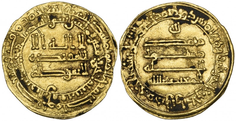 ABBASID, AL-MU‘TADID (279-289h). Dinar, al-Rafiqa 281h. Weight: 3.87g. Reference...